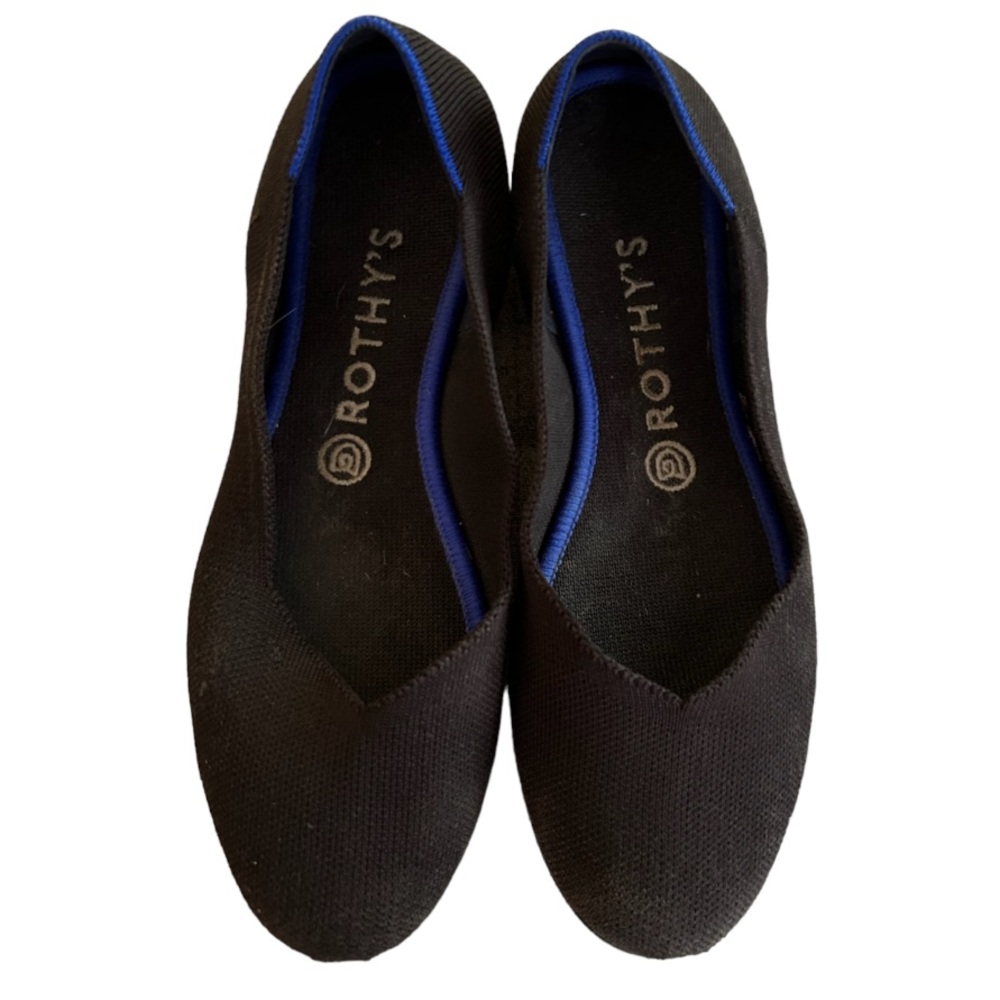 Rothy’s The Flat Round Toe Shoes Black Size 8.5